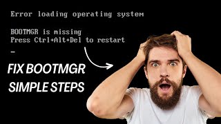 BOOTMGR is missing Press CtrlAltDel to restart not working in Windows [upl. by Nike]