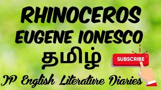 Rhinoceros by Eugene Ionesco Summary in Tamil [upl. by Assiron]