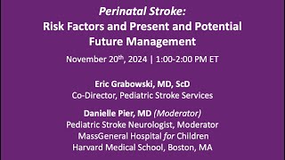 Perinatal Stroke Risk Factors and Present and Potential Future Management [upl. by Rodrigo]