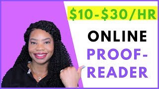 Make 1030 per hour ProofreadingEditing Online  Online Remote WorkAtHome Jobs September 2019 [upl. by Darelle921]