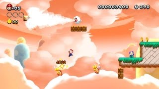 New Super Mario Bros U  Do the Paratroopa Hop in Snaking above Mist Valley [upl. by Revilo885]