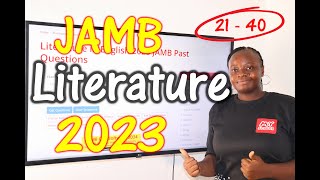 JAMB CBT Literature in English 2023 Past Questions 21  40 [upl. by Nnylodnewg]