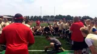 55 Yard Field Goal by Chris Sailer Kicking Kicker David Cote 2016 while under pressure at FBU Ohio [upl. by Ashlan320]