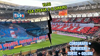 STEAUA 20 DINAMO  Coregrafie  Goluri  Suporteri  Torțe  VLOG din Ghencea [upl. by Nnylahs]