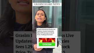 Grasim Industries Share Latest News I Grasim Share Analysis I Grasim Share latest News I grasim [upl. by Anaeg774]