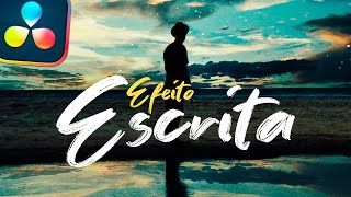 EFEITO DE ESCRITA no Davinci Resolve 19 GRATUITO  Tutorial [upl. by Sanfred]