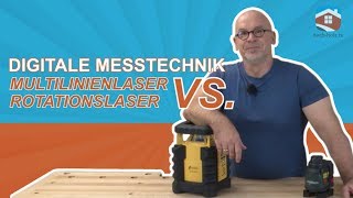 Digitale Messtechnik  Multilinienlaser vs Rotationslaser  dachholztv [upl. by Airpac]