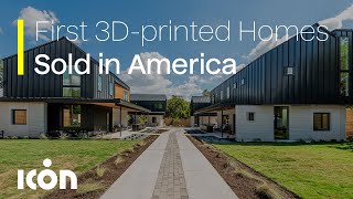 3Dprinted Homes by ICON  Austin TX  Developer 3Strands [upl. by Llehcam]