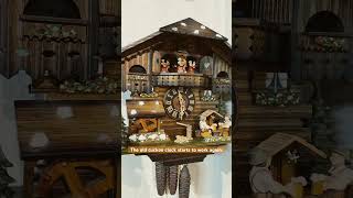 Cuckoo clock of the day This old Cuckoo clock has been Repaired cuckoo 鳩時計 woodworking 大きな古時計 [upl. by Katy]