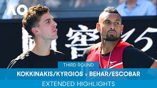 KokkinakisKyrgios v BeharEscobar Extended Highlights 3R  Australian Open 2022 [upl. by Kathlin]