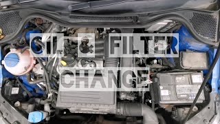 VW polo 12 TSI Oil and Filter change [upl. by Llertnahs]