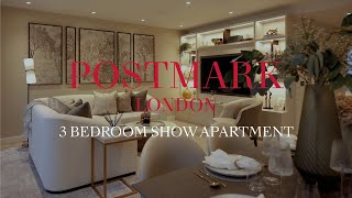 Taylor Wimpey  3 bedroom show apartment at Postmark London [upl. by Ahsym]