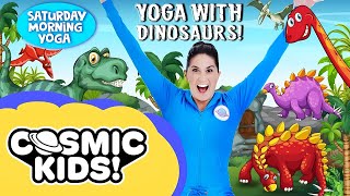 Kids Yoga with Dinosaurs 🦖  Dinosaur Videos for Kids  Cosmic Kids [upl. by Bayer]