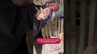 Mom gets to hold baby for the first time after openheart surgery [upl. by Scevo]