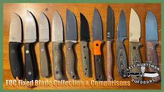 EDC Fixed Blade Collection amp Comparisons [upl. by Lounge883]