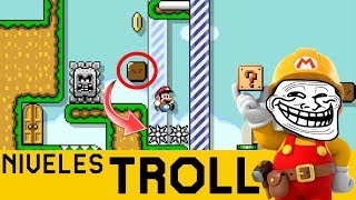 Yo y los Bloques ¿USTED NO APRENDE VERDAD  NIVELES TROLL 19  Super Mario Maker  ZetaSSJ [upl. by Housen217]