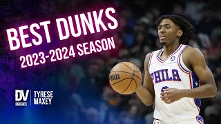 Tyrese Maxey best dunks of the 20232024 season [upl. by Lered]