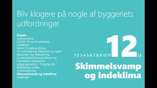 Webinar 12 Skimmelsvamp og indeklima​ [upl. by Bernt255]