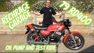 Yamaha RD400 oil pump rebuild and test ride [upl. by Ok]