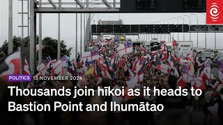 Thousands join hīkoi as it heads to Bastion Point and Ihumātao  13 November 2024  RNZ [upl. by Aerdnak]