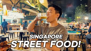 Trying Legendary Late Night Street Food In Singapore l Lau Pa Sat [upl. by Taran657]