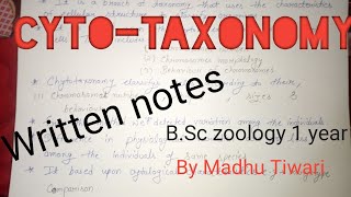 Cytotaxonomy  BSc zoology 1 year   Neet one shot video By Madhu Tiwari [upl. by Sigfrid]