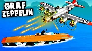 Graf Zeppelin Aircraft Carrier Found and Bombed Bomber Crew USAAF DLC [upl. by Farant107]