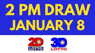 2pm Lotto Result January 8 2024 Swertres Ez2 [upl. by Delaney]