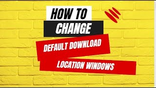 How to Change Default Download Location or move downloads folder other drive in Windows 1011 [upl. by Annovaj]