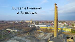 Burzenie kominów w Jarosławiu [upl. by Natsirk]