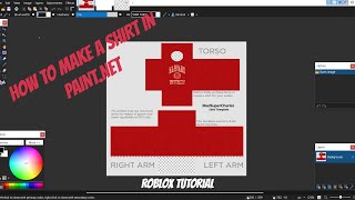 How I make shirts in paintnet  ROBLOX Tutorial [upl. by Cumine]