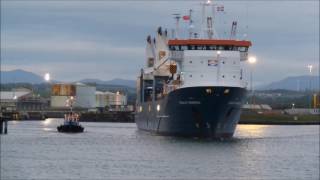 Cargo Vessel EEMSLIFT HENDRIKA in Port of Workington [upl. by Atsirc740]