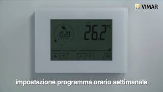 Cronotermostato Touch Screen Vimar 02910 Batteria Giornaliero Settimanale [upl. by Akiemat819]