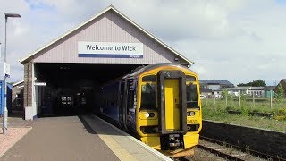 ScotRail Far North Line Georgemas Junction ⇒ Thurso amp Wick 158 721 [upl. by Eiggem]