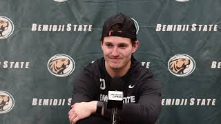 Bemidji State Mens Hockey Postgame Interviews vs No 3 Minnesota Nov 16 2024 [upl. by Klarrisa]