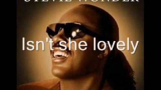 Stevie WonderIsnt She Lovely Lyrics [upl. by Corso]