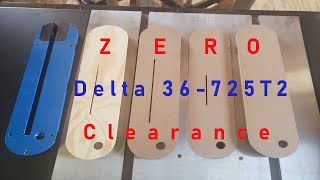 Zero Clearance Inserts for the Delta 36725T2  Info in the Description [upl. by Leirraj]