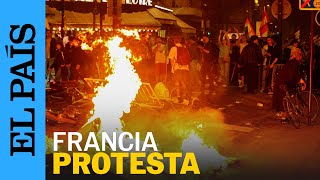 ELECCIONES FRANCIA  Noche de protestas en París tras la victoria de la ultraderecha de Le Pen [upl. by Zetnauq257]