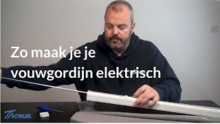 Zo maak je je handbediend vouwgordijn elektrisch [upl. by Hefter]