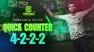 eFootball 2024  Quick Counter  Formation amp Tactics  PC Gameplay [upl. by Narej]