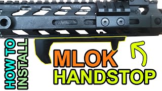 How to install the Magpul MLOK Handstop Replica Airsoft [upl. by Simpkins]