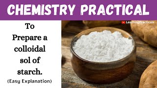 To prepare a Colloidal sol of Starch  Class 12th  Chemistry Practicals [upl. by Oirrad]