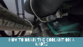 How to drain the coolant on a Volvo Penta KAD32 [upl. by Onitsirc131]