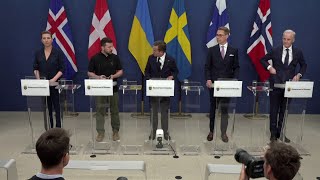 Without interpretation NordicUkrainian summit on security and defence  Press conference [upl. by Bridge]