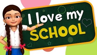 I Love My School  Hindi Rhymes for Children  Infobells [upl. by Liamaj]