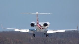 HD Turkey Government Gulfstream IV landing at GenevaGVALSGG [upl. by Anyg]