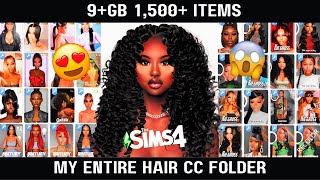 My Entire Sims 4 Hair CC Folder  MyraviahTheSimmer  CC Folder Series [upl. by Harlene94]