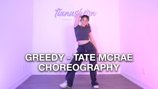 Greedy  Tate Mcrae Dance Choreography Beginner [upl. by Ydnys908]