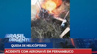 Helicóptero cai em Caruaru Pernambuco  Brasil Urgente [upl. by Asilehs519]