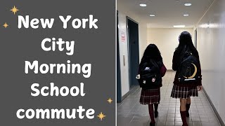 Back to school New York vlog morningschoolcommute Nyc vlogger [upl. by Mcdonald608]